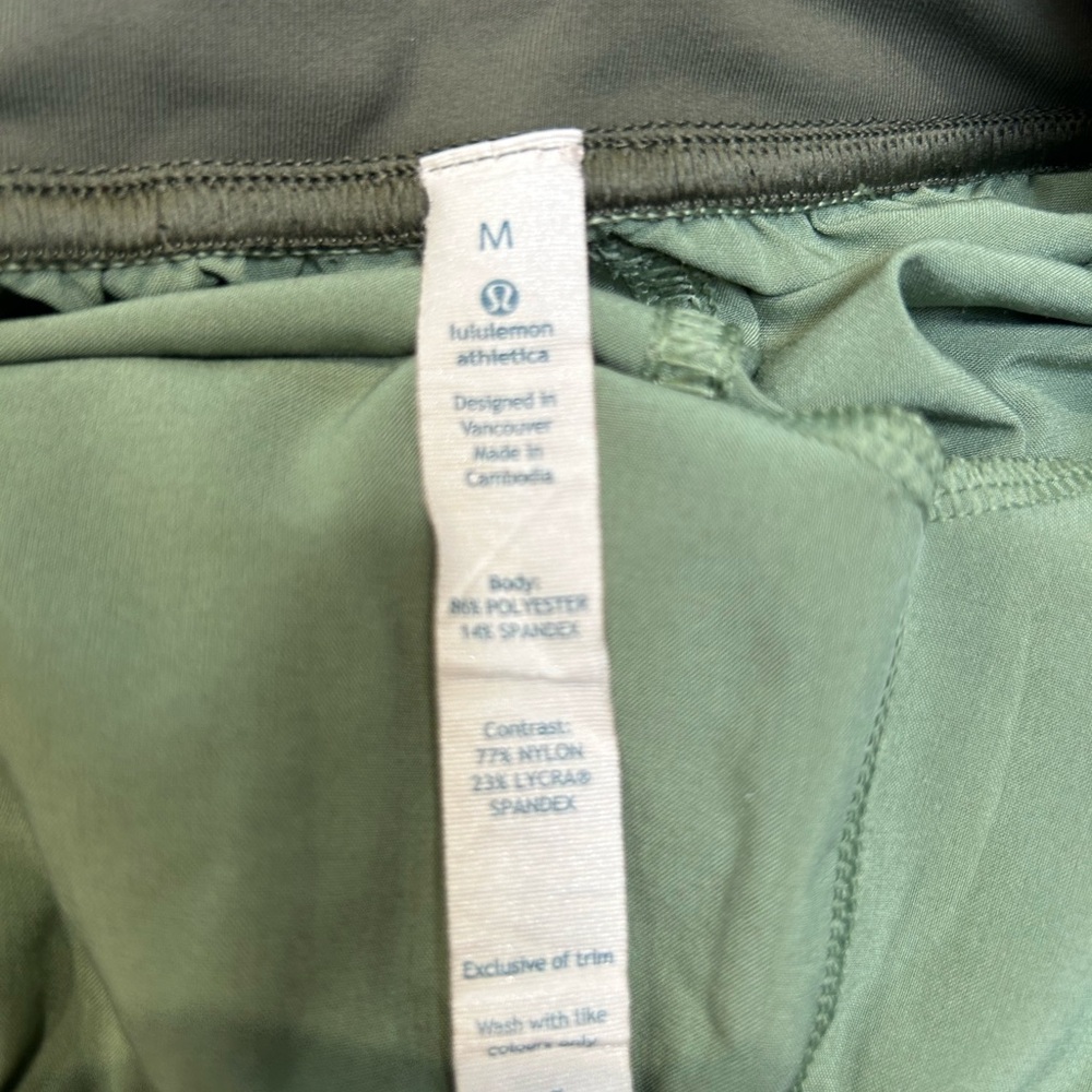 Lululemon Green Athletic Shorts